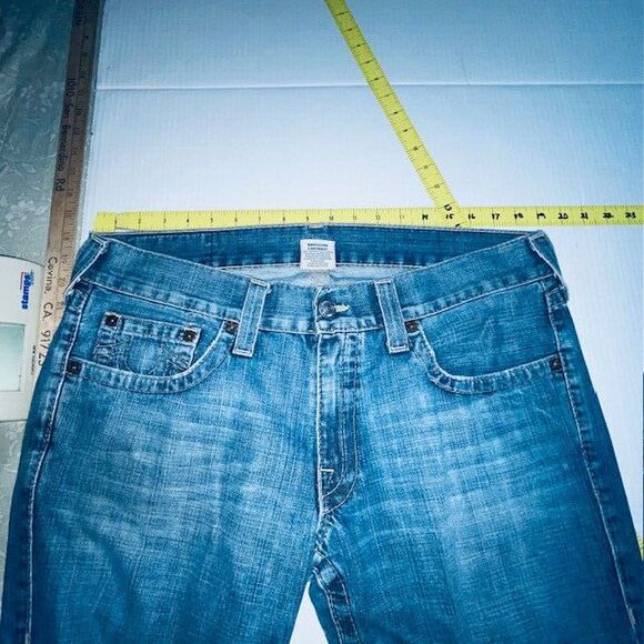 True Religion Jeans Ricky Relaxed Straight No Flap Size 38x33 USA Men's - Picture 5 of 16